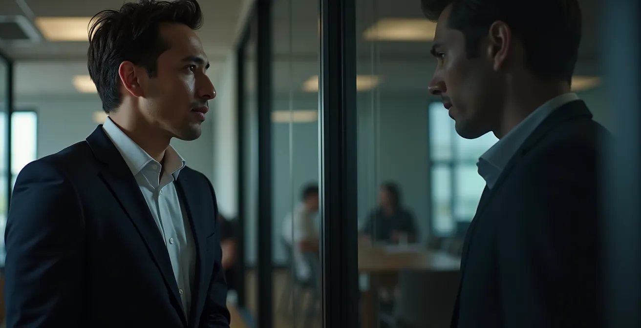 Profesional español en reunión de negocios proyectando confianza a través de su cuidada imagen smart casual.