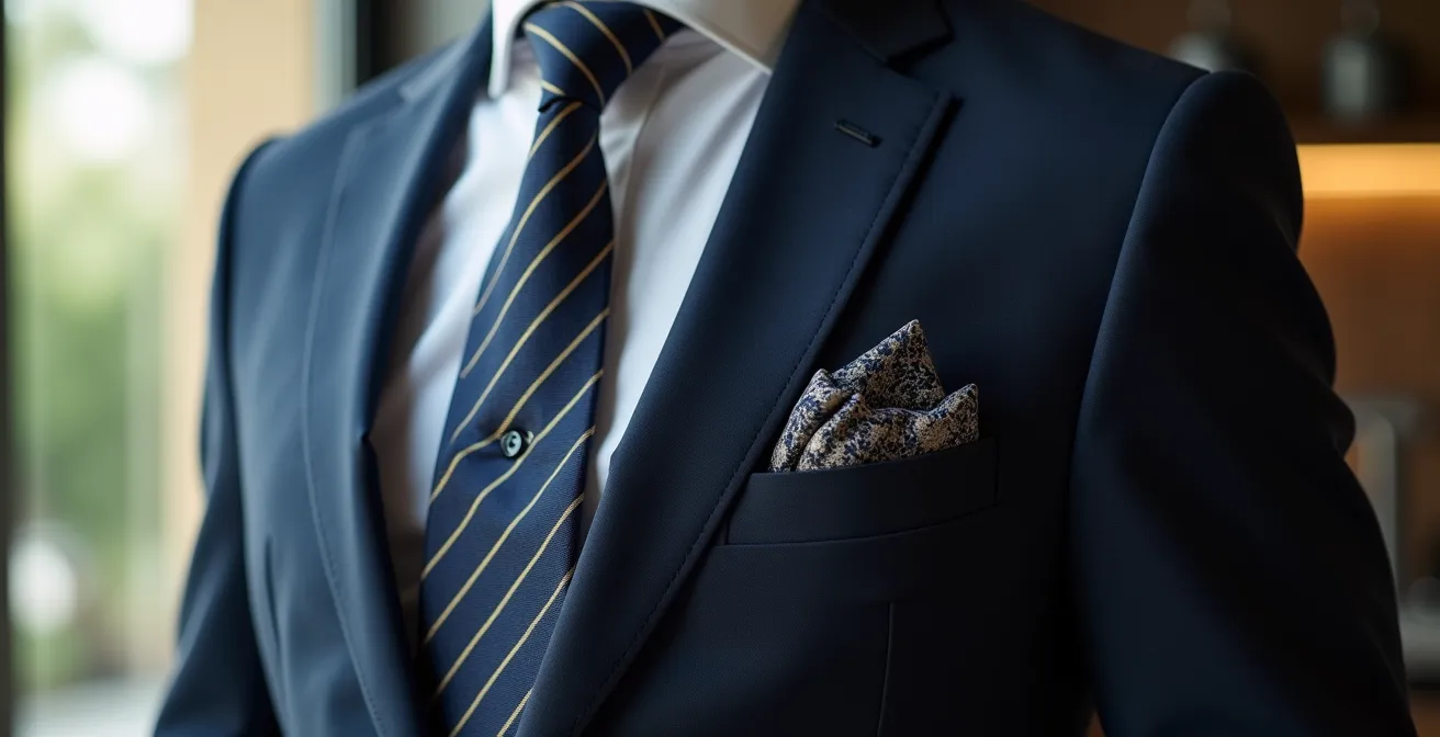 Detalle de chaqueta con tensiones visibles por ajuste excesivo mostrando arrugas en X